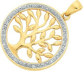 Goldmark 9ct Gold Diamond Tree of Life Pendant offer