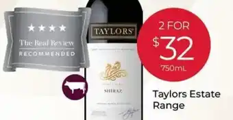 Taylors Estate Range Shiraz