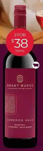 Porters Grant Burge Cameron Vale Barossa Cabernet Sauvignon offer