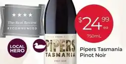 Porters Pipers Tasmania Pinot Noir offer