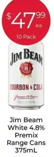 Porters Jim Beam White Premix Range Cans offer