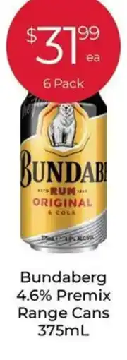 Porters Bundaberg 4.6% Premix Range Cans offer