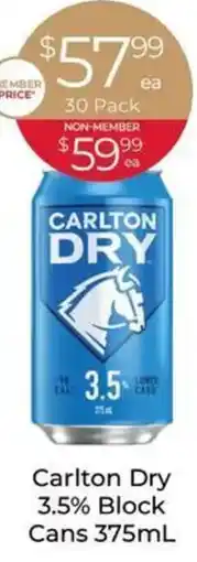 Porters Carlton Dry 3.5% Block Cans offer