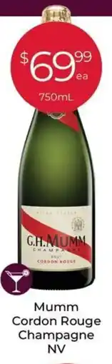 Porters Mumm Cordon Rouge Champagne NV offer