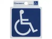 Officeworks Sandleford self-adhesive Disabled Symbol Sign 75 x 75mm offer