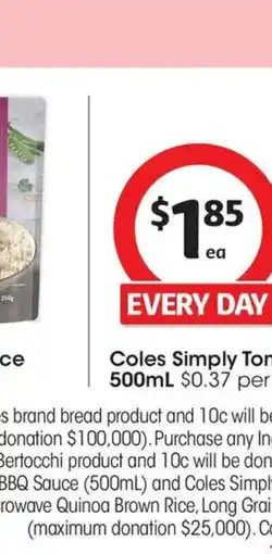 Coles Schweppes Mixers, Soft Drink or Mineral Water offer