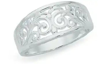 Goldmark Sterling Silver Tapered Filigree Band Ring offer