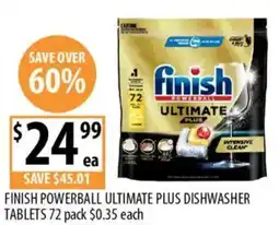 Supabarn Finish Powerball Ultimate Plus Dishwasher Tablets offer