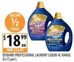 Supabarn Dynamo Professional Laundry Liquid 4L Range offer