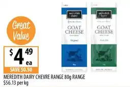 Supabarn Meredith Dairy Chevre Range offer