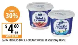 Supabarn Dairy Farmers Thick & Creamy Yoghurt offer