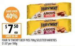 Supabarn Four 'N' Twenty Beef Pies offer