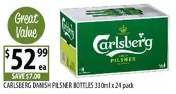 Supabarn Carlsberg Danish Pilsner Bottles offer
