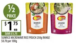 Supabarn Sunrice Microwave Rice Pouch offer