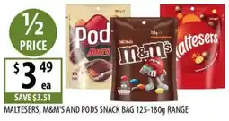 Supabarn Maltesers, M&M's and Pods Snack Bag offer