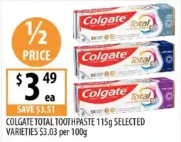 Supabarn Colgate Total Toothpaste offer