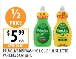 Supabarn Palmolive Dishwashing Liquid 1.3L Selected Varieties offer