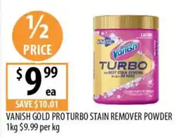 Supabarn Vanish Gold Pro Turbo Stain Remover Powder offer