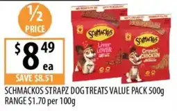 Supabarn Schmackos Strapz Dog Treats Value Pack offer