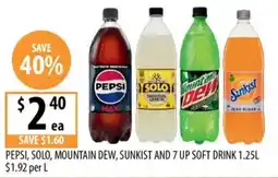 Supabarn Pepsi, Solo, Mountain Dew, Sunkist and 7 Up Soft Drink offer