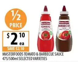 Supabarn Masterfoods Tomato & Barbecue Sauce offer