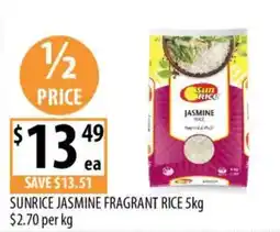 Supabarn Sunrice Jasmine Fragrant Rice offer