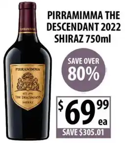 Supabarn Pirramimma The Descendant Shiraz offer
