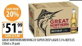 Supabarn Great Northern Brewing Co Super Crisp Lager offer
