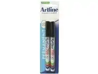 Officeworks Artline 700 Permanent Markers Black 2 Pack offer