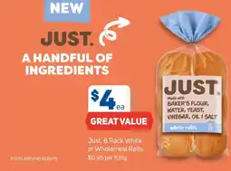 Foodland Just. White Rolls offer