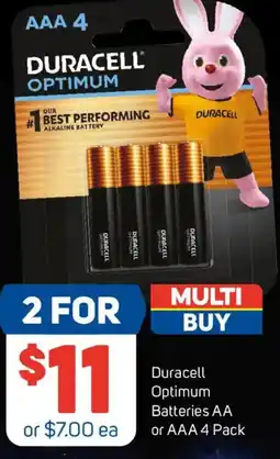 Foodland Duracell Optimum Batteries AAA 4 Pack offer