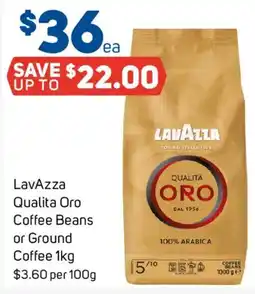 Foodland LavAzza Qualita Oro Coffee Beans or Ground Coffee offer