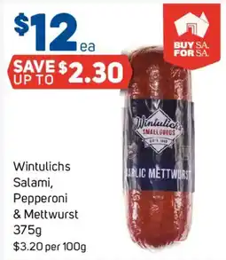 Foodland Wintulichs Garlic Mettwurst offer