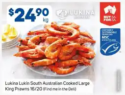 Foodland Lukina Lukin South Australian Cooked Large King Prawns offer