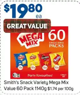 Foodland Smith's Snack Variety Mega Mix offer