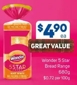 Foodland Wonder 5 Star Soft White Bread offer