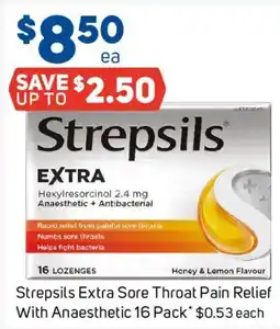 Foodland Strepsils Extra Sore Throat Pain Relief offer