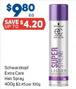 Foodland Schwarzkopf Extra Care Hair Spray offer