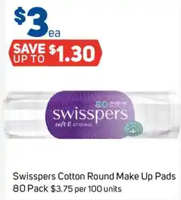 Foodland Swisspers Cotton Round Make Up Pads offer