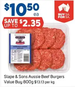 Foodland Slope & Sons Aussie Beef Burgers offer