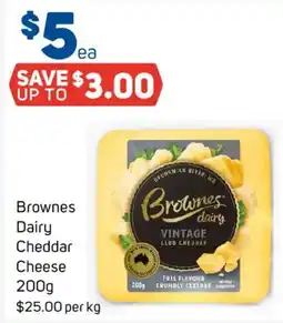 Foodland Brownes Dairy Cheddar Cheese offer