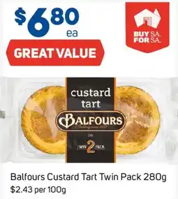 Foodland Balfours Custard Tart Twin Pack offer