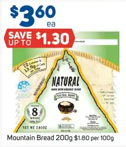 Foodland Mountain Bread Natural Wraps offer