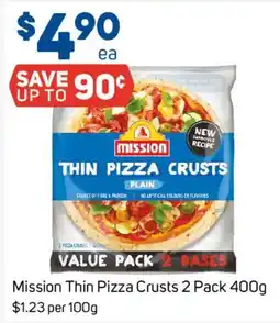 Foodland Mission Thin Pizza Crusts Plain offer