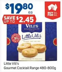 Foodland Little Vili's Gourmet Cocktail Range offer