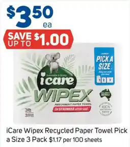 Foodland iCare Wipex Recycled Paper Towel offer
