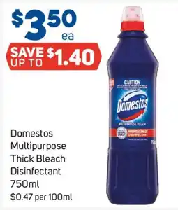 Foodland Domestos Multipurpose Thick Bleach Disinfectant offer