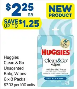 Foodland Huggies Clean & Go Unscented Baby Wipes offer