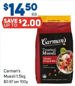 Foodland Carman's Toasted Muesli offer