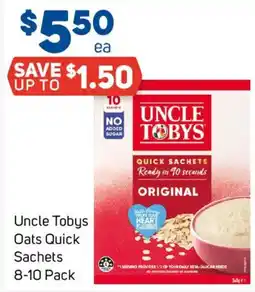Foodland Uncle Tobys Oats Quick Sachets offer